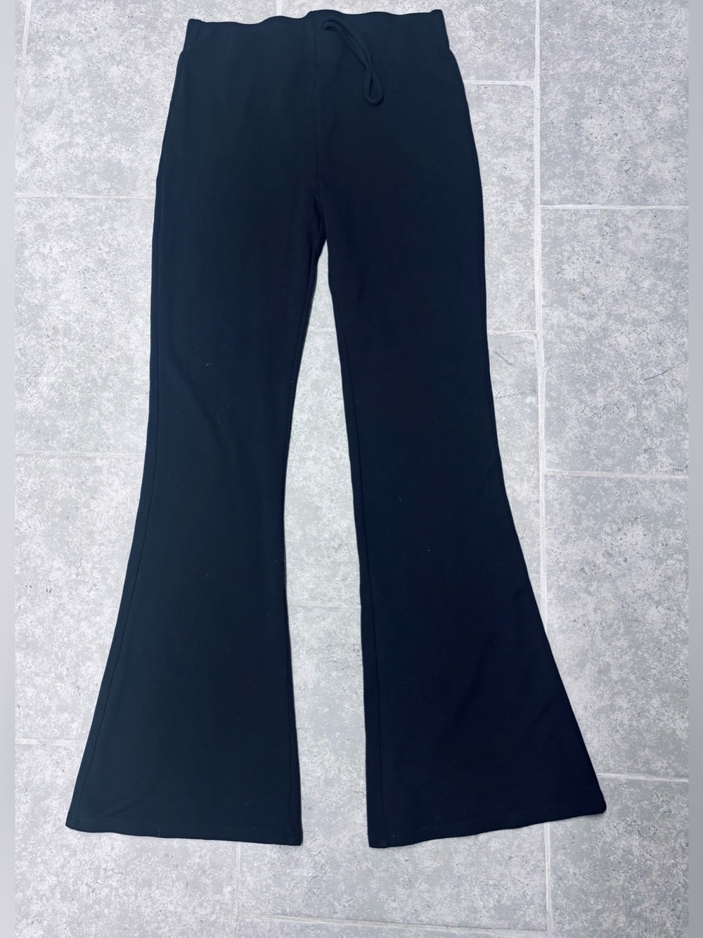 H&M Black Bootcut Flare Stretch Yoga/Pilates Pants with Drawstring Waist TALL